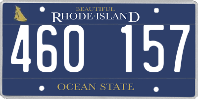 RI license plate 460157
