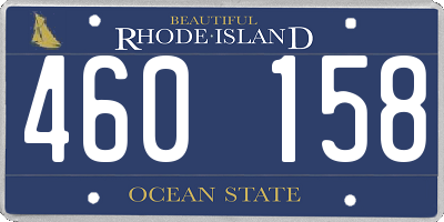 RI license plate 460158