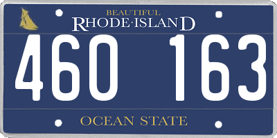 RI license plate 460163