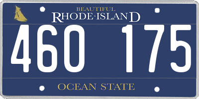 RI license plate 460175