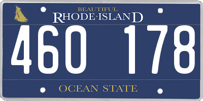 RI license plate 460178