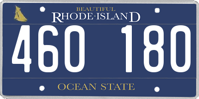 RI license plate 460180