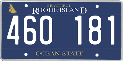 RI license plate 460181