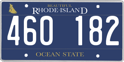 RI license plate 460182