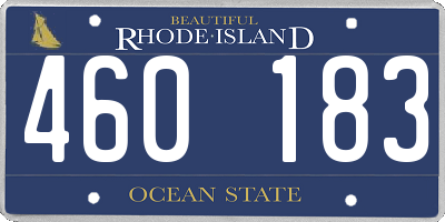 RI license plate 460183