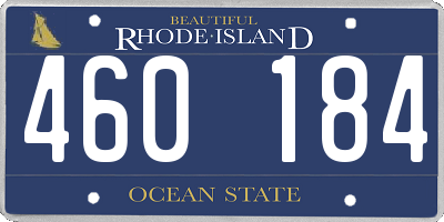RI license plate 460184