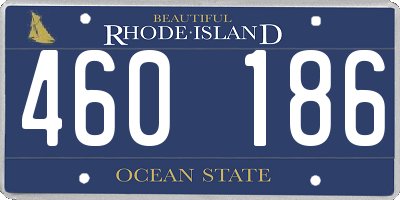 RI license plate 460186