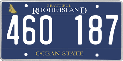 RI license plate 460187