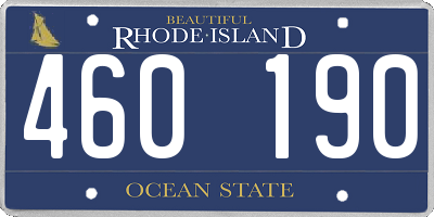 RI license plate 460190