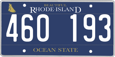 RI license plate 460193