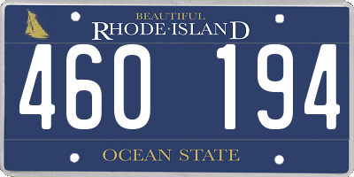 RI license plate 460194