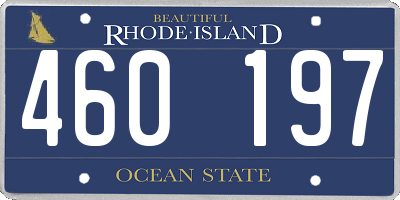 RI license plate 460197