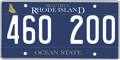 RI license plate 460200