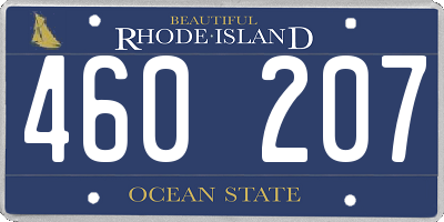 RI license plate 460207