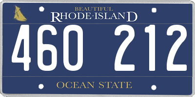 RI license plate 460212