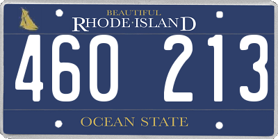 RI license plate 460213