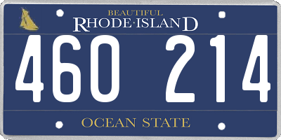 RI license plate 460214