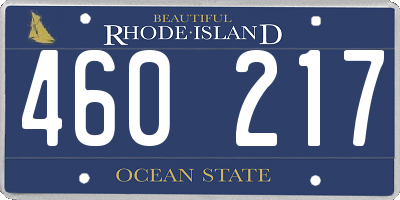 RI license plate 460217
