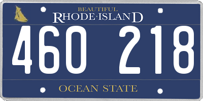 RI license plate 460218