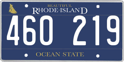 RI license plate 460219