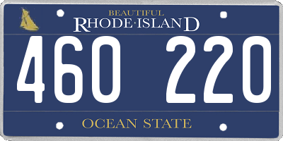 RI license plate 460220