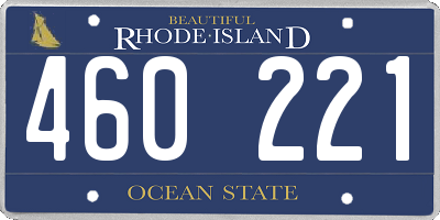 RI license plate 460221