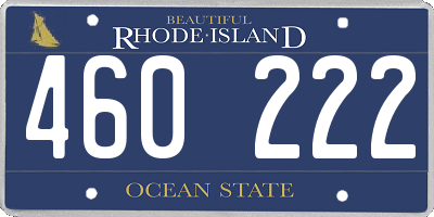 RI license plate 460222