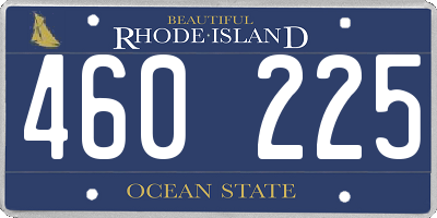 RI license plate 460225