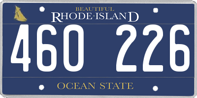 RI license plate 460226