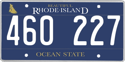 RI license plate 460227
