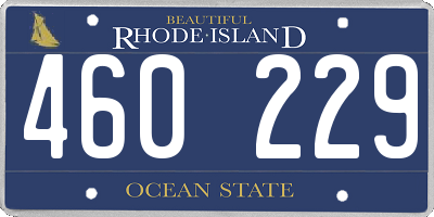 RI license plate 460229