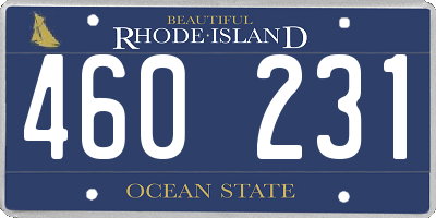RI license plate 460231