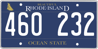 RI license plate 460232