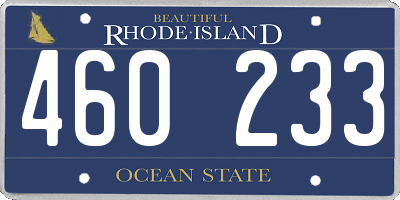 RI license plate 460233