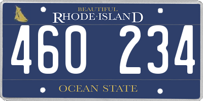 RI license plate 460234