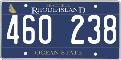 RI license plate 460238
