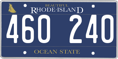 RI license plate 460240