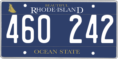 RI license plate 460242