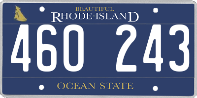 RI license plate 460243