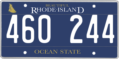 RI license plate 460244