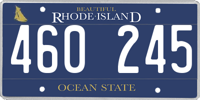 RI license plate 460245