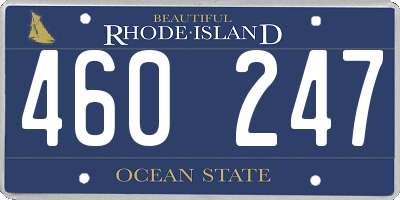 RI license plate 460247