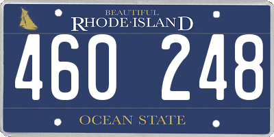 RI license plate 460248