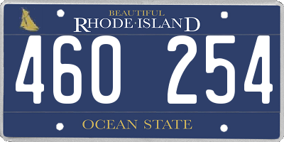 RI license plate 460254