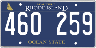 RI license plate 460259