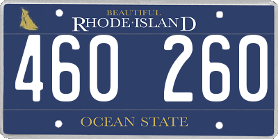 RI license plate 460260