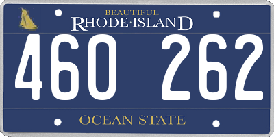 RI license plate 460262