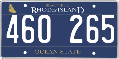 RI license plate 460265