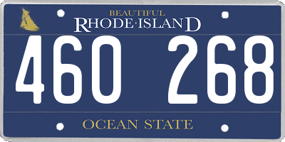 RI license plate 460268