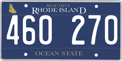 RI license plate 460270